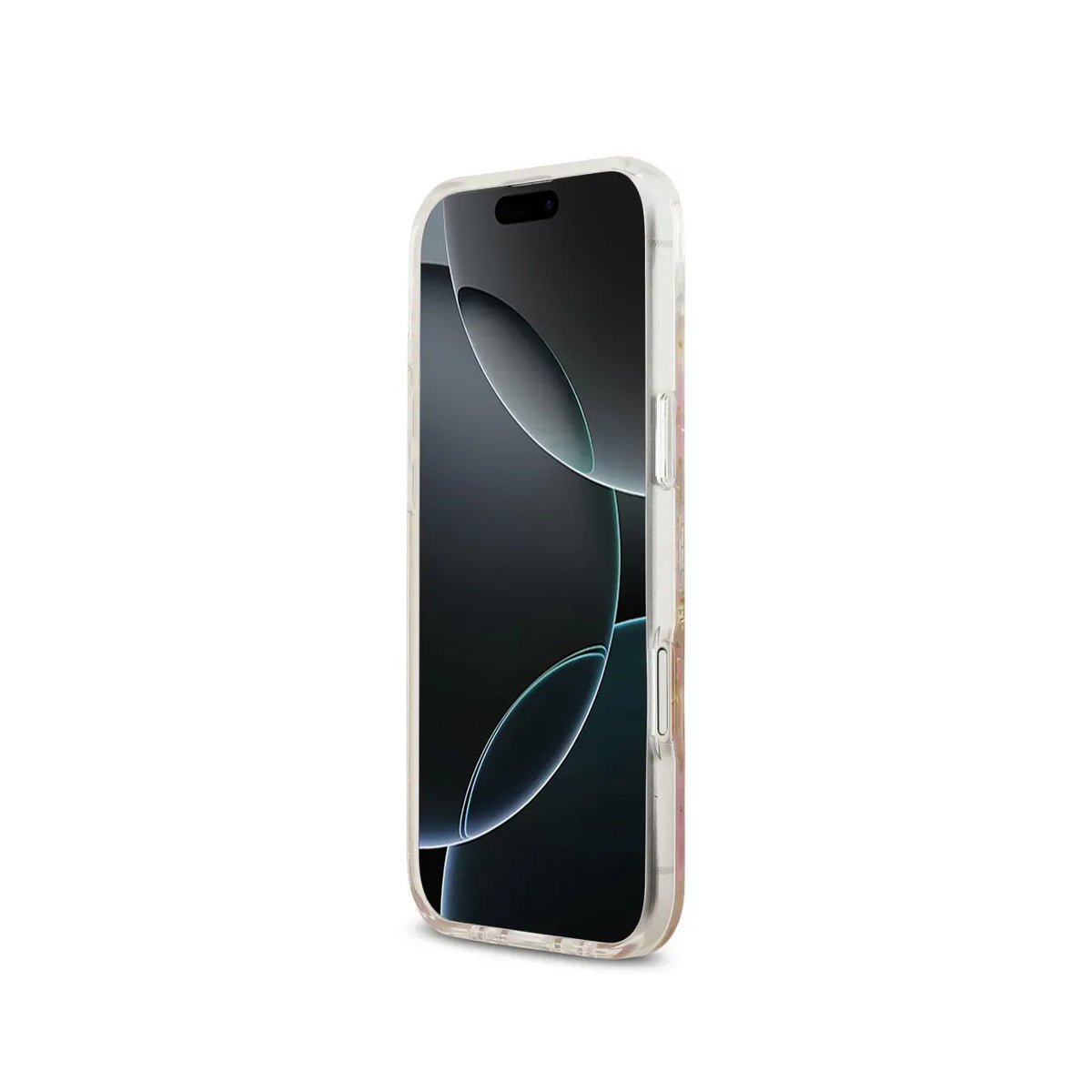 GUESS iPhone 17 Air Case – MagSafe Case with Pink Flowers and Gold Details, Elegant Design and Precise Fit