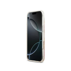 GUESS Funda Flores Rosas para iPhone Air Compatible con MagSafe y Protección Anticaídas, Detalles Dorados