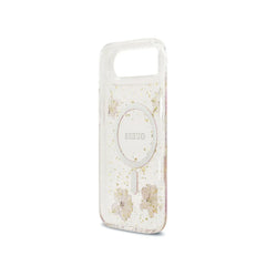 GUESS Funda Flores Rosas para iPhone Air Compatible con MagSafe y Protección Anticaídas, Detalles Dorados