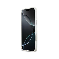 Guess Funda Flores Rosas para iPhone 17 Pro Max Compatible con MagSafe y Protección Anticaídas, Detalles Dorados