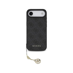Guess Funda para iPhone 17 Air – Carcasa Negra con Logo 4G y Charm Dorado, Protección Anticaídas y Ajuste Preciso