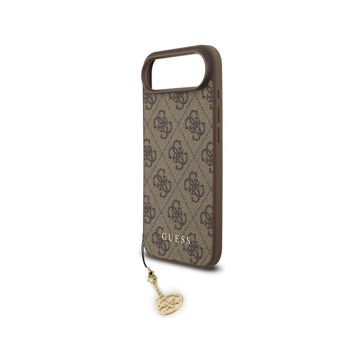 Guess Funda Logo 4G con Charm Dorado para iPhone Air con Protección Anticaídas, Marrón