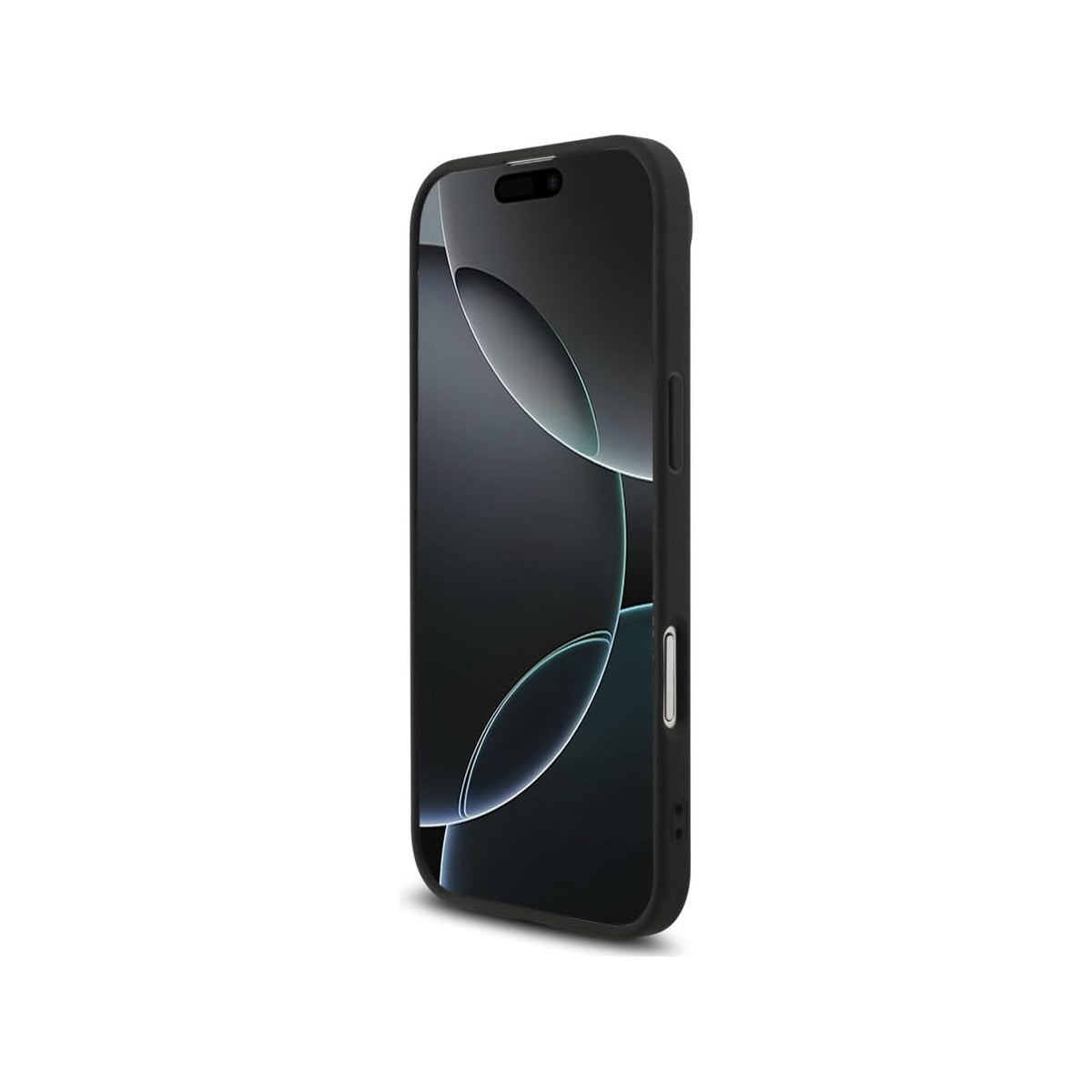 Guess Funda de Polipiel Logo 4G Clásico para iPhone Air con Correa de Perlas y Protección Anticaídas, Negra