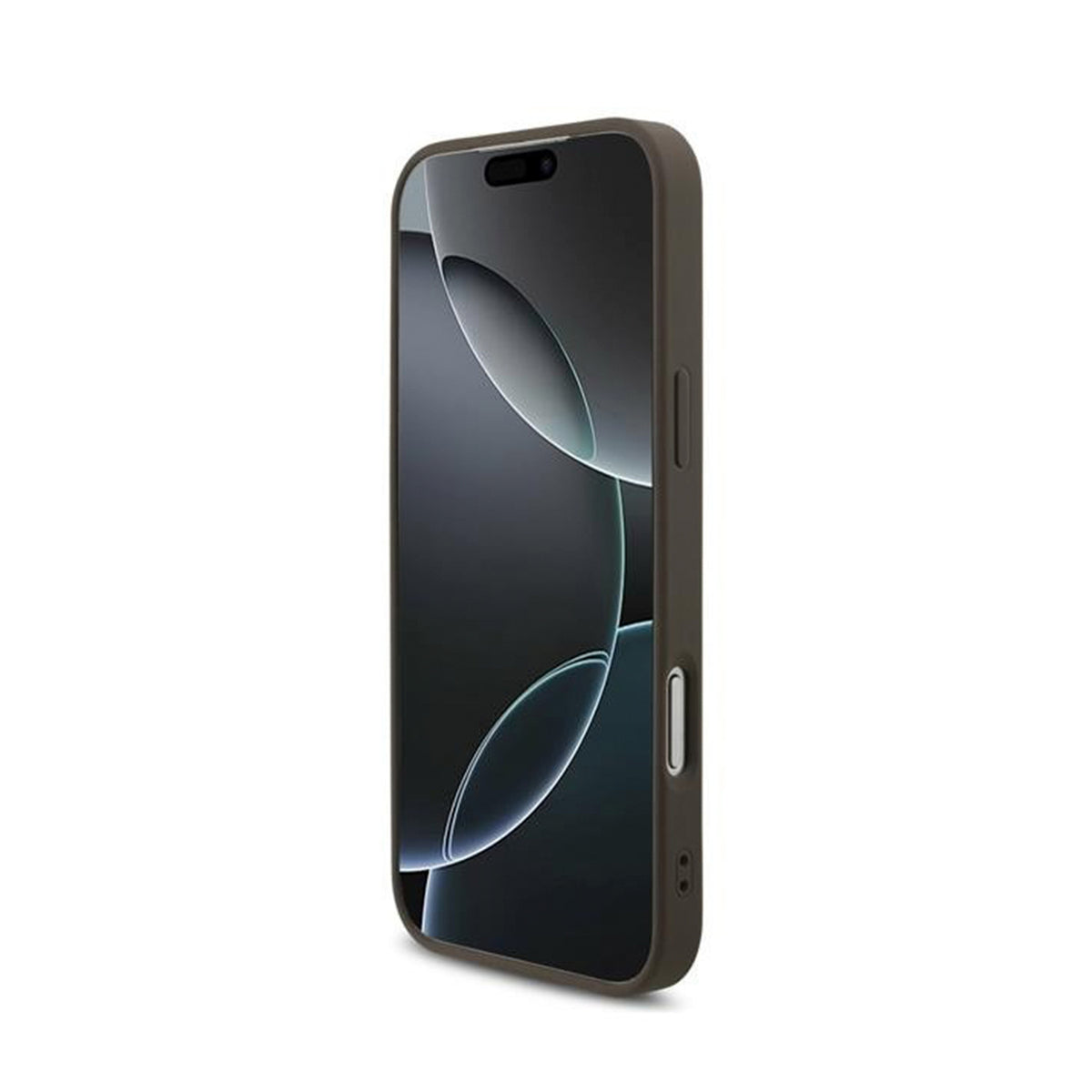 GUESS Funda Efecto Piel con Logo 4G para iPhone 17 Pro Max/18 Pro Max con Correa de Perlas, Marrón