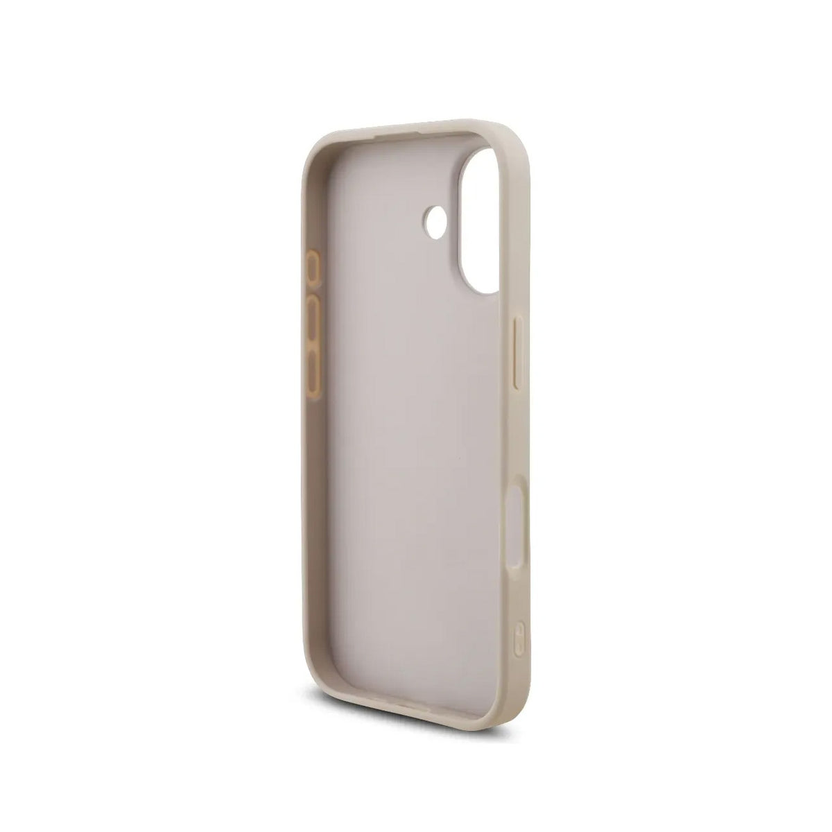 Guess Funda de Polipiel Logo 4G Clásico para iPhone 17 con Correa de Perlas y Protección Anticaídas, Rosa