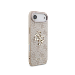 GUESS iPhone 17 Air Case – Pink Leatherette Cover with Classic 4G Logo and Pearl Strap, Elegant Design and Precise Fit