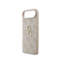 GUESS iPhone 17 Air Case – Pink Leatherette Cover with Classic 4G Logo and Pearl Strap, Elegant Design and Precise Fit