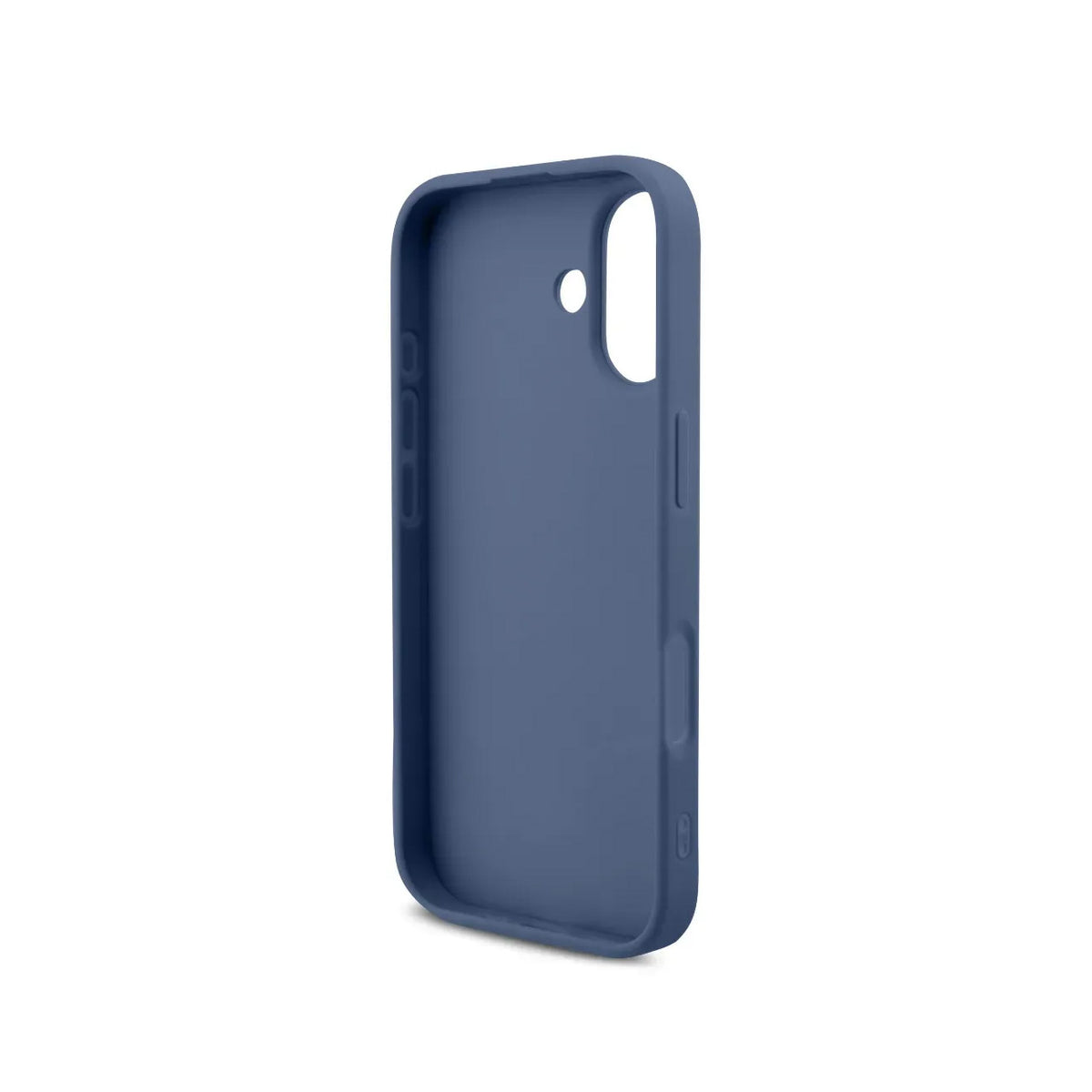 Guess Funda de Polipiel Logo 4G Clásico para iPhone 17 con Correa de Perlas y Protección Anticaídas, Azul