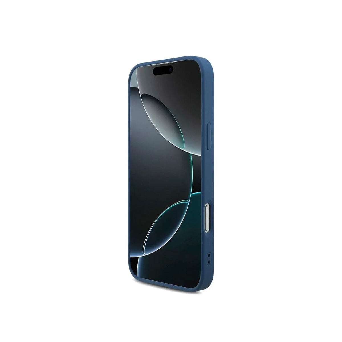 Guess Funda de Polipiel Logo 4G Clásico para iPhone 17 Pro Max/18 Pro Max con Correa de Perlas y Protección Anticaídas, Azul