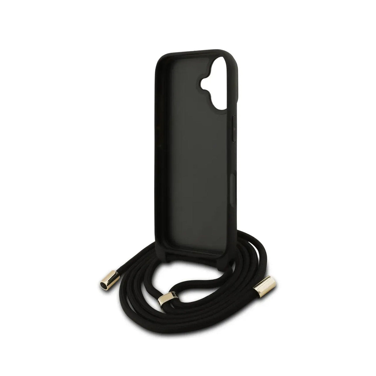 Guess iPhone 17 Case – 4G Logo Brown Cover with Lanyard, Drop Protection and Precise Fit