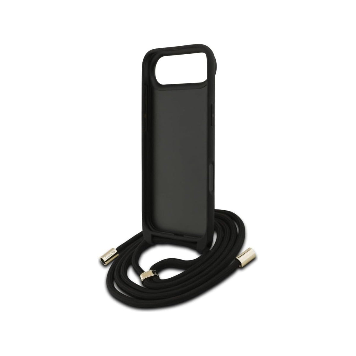 Guess iPhone 17 Air Case - 4G PU Case with Large Logo and Brown Lanyard Strap, Drop Protection and Precise Fit