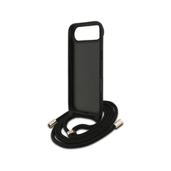 Guess Funda Logo 4G para iPhone Air con Correa de Cordón y Protección Anticaídas, Marrón