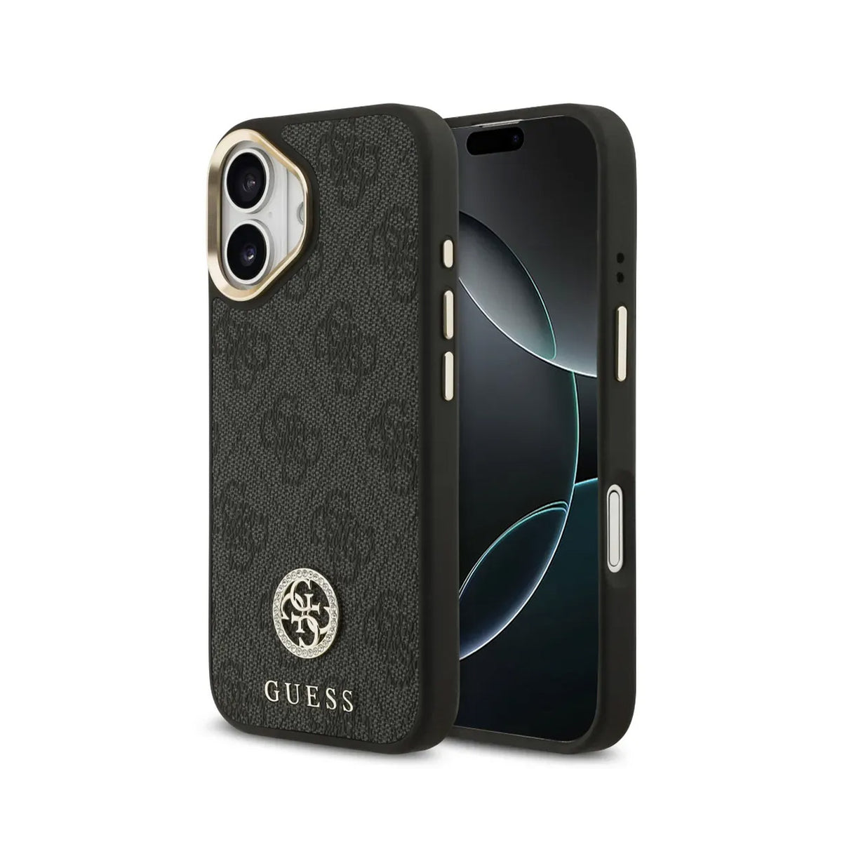Guess iPhone 17 Case – MagSafe Cover, 4G Strass Black Design, Drop Protection and Precise Fit
