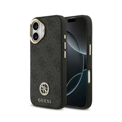 Guess Funda para iPhone 17 – Carcasa con MagSafe, Diseño 4G Strass Negro, Protección Anticaídas y Ajuste Preciso