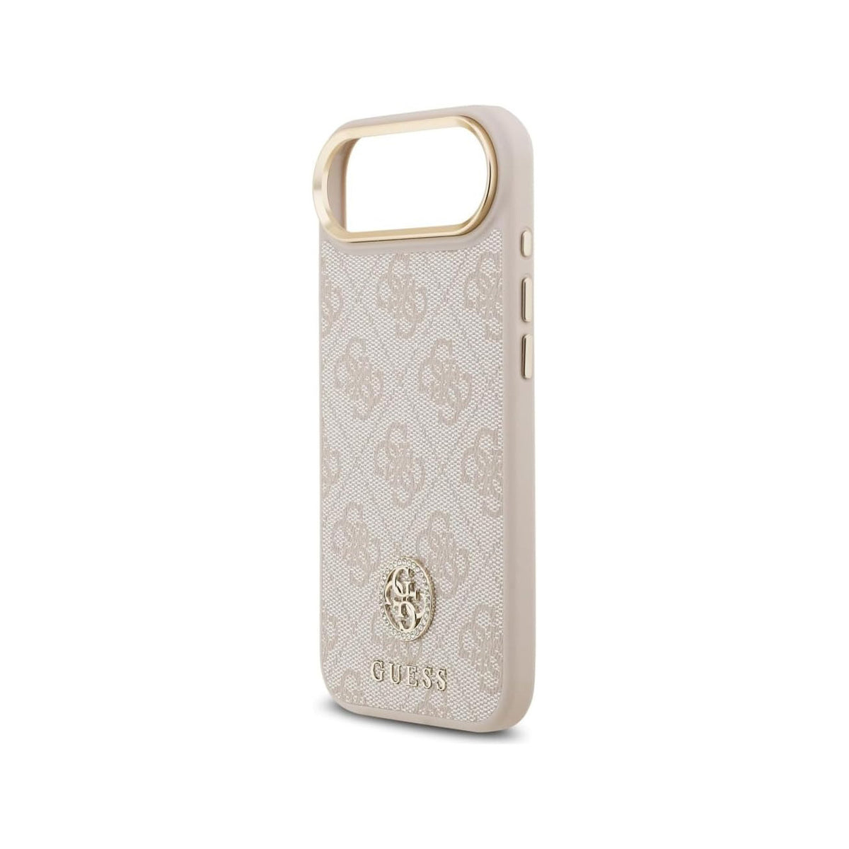 Guess Funda de Polipiel Logo 4G Strass para iPhone Air con Protección Anticaídas, Rosa