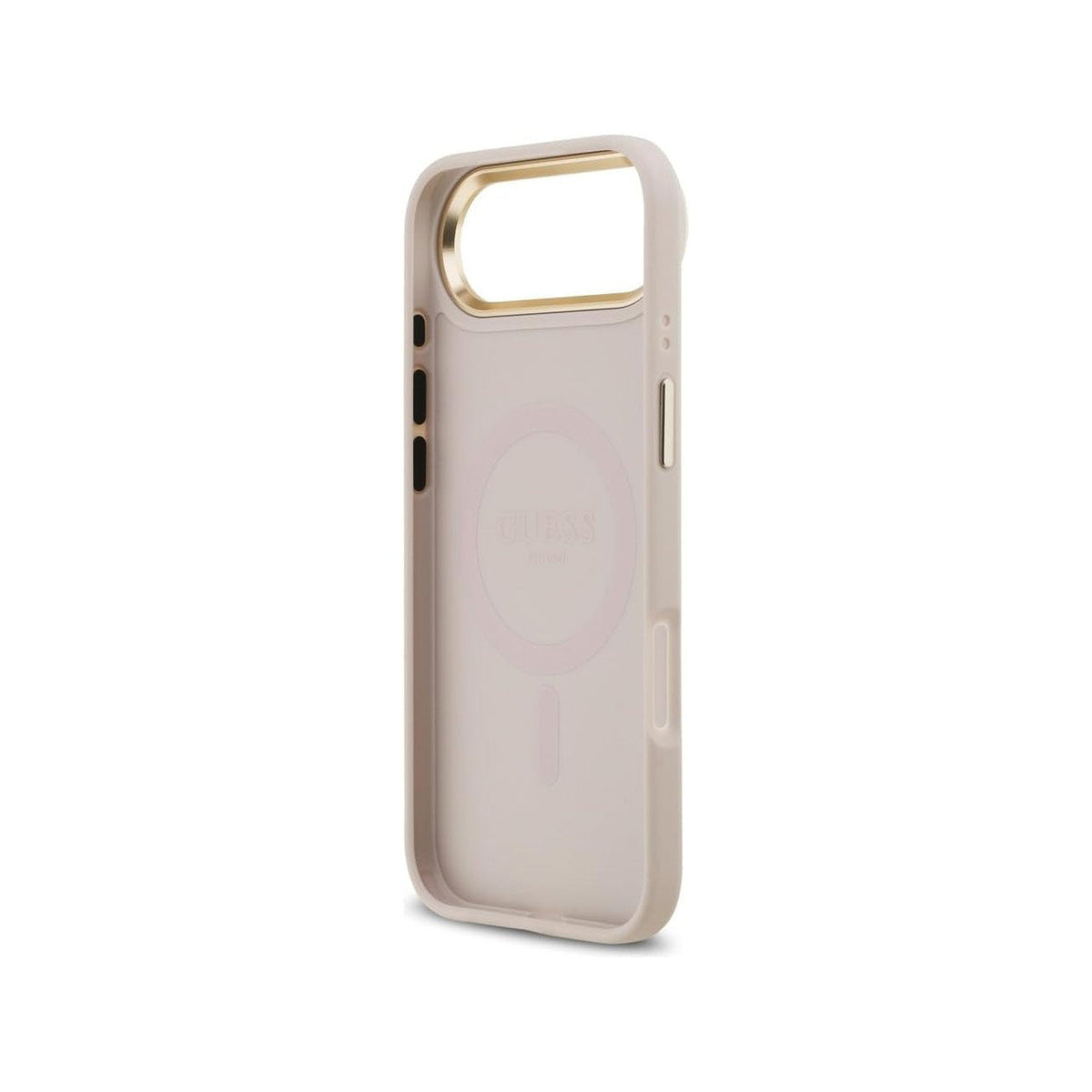 Guess Funda de Polipiel Logo 4G Strass para iPhone Air con Protección Anticaídas, Rosa