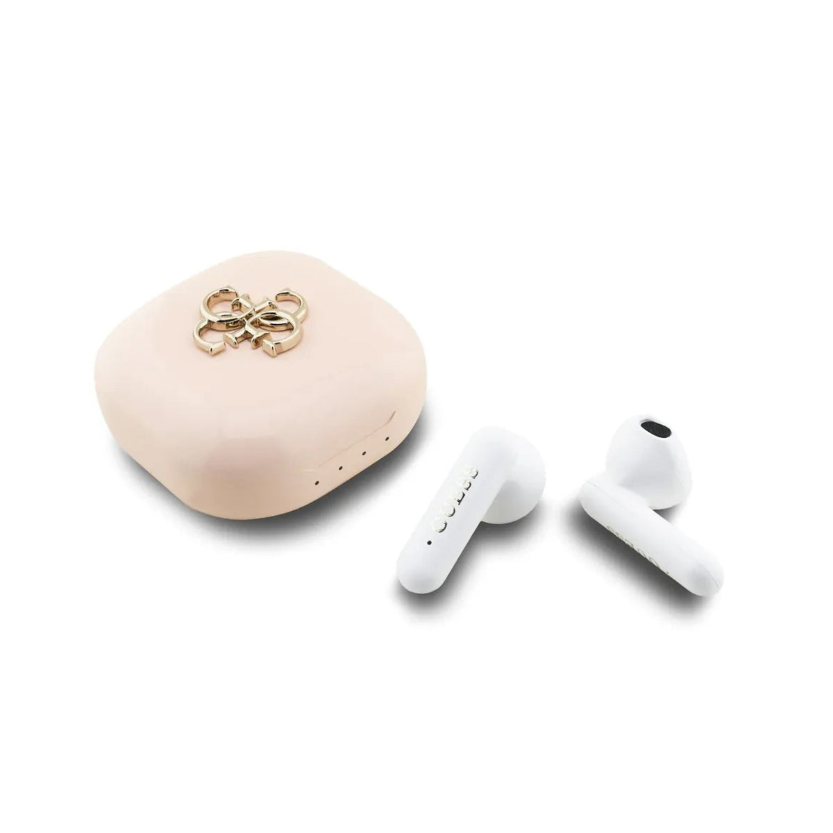 GUESS Auriculares TWS con Logo 4G y Estuche de Carga, Rosa