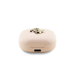 GUESS Auriculares TWS con Logo 4G y Estuche de Carga, Rosa
