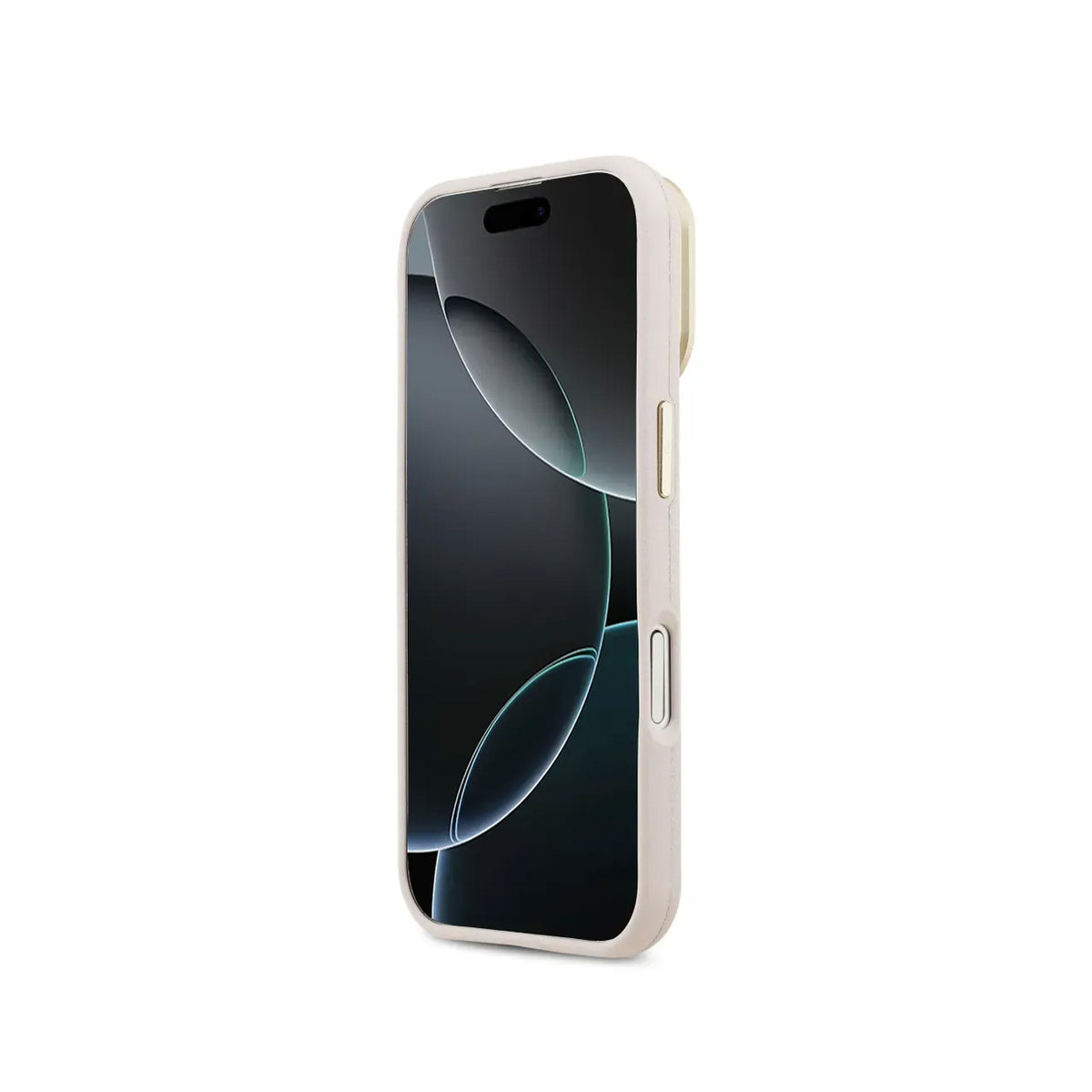 Guess Funda Efecto Granulado Logo 4G para iPhone 17 con Soporte y Protección Anticaídas, Rosa