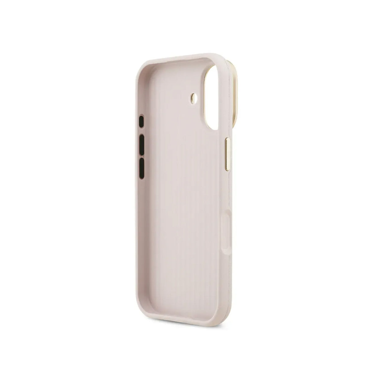 Guess Funda Efecto Granulado Logo 4G para iPhone 17 con Soporte y Protección Anticaídas, Rosa