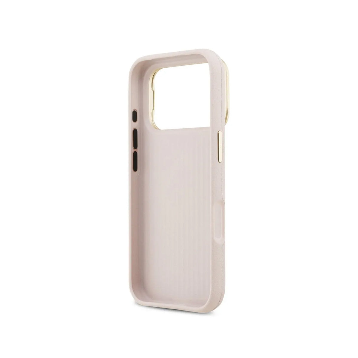 Guess Funda Efecto Granulado Logo Clásico para iPhone 17 Pro Max/18 Pro Max con Soporte Integrado y Protección Anticaídas, Rosa