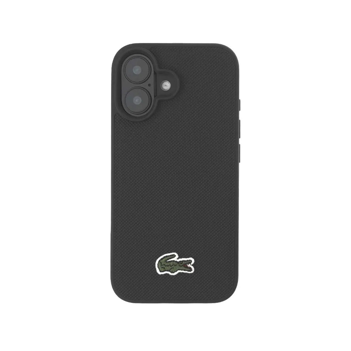 Lacoste Funda Petit Piqué para iPhone 17 Compatible con MagSafe, Negro