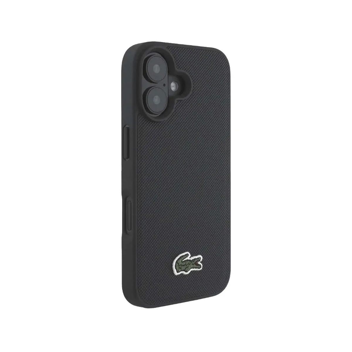 Lacoste Funda Petit Piqué para iPhone 17 Compatible con MagSafe, Negro