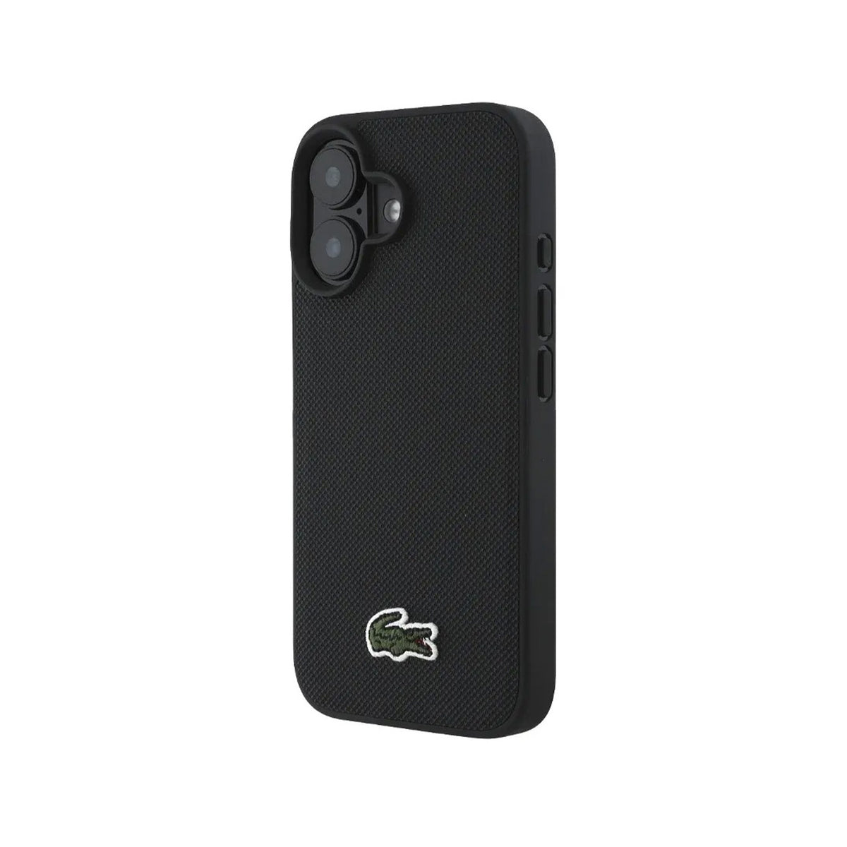 Lacoste Funda Petit Piqué para iPhone 17 Compatible con MagSafe, Negro