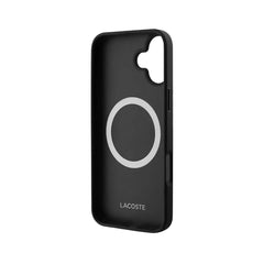 Lacoste iPhone 17 Case – PVC Case with MagSafe Black Petit Piqué with Lacquered Logo, Secure Protection and Precise Fit