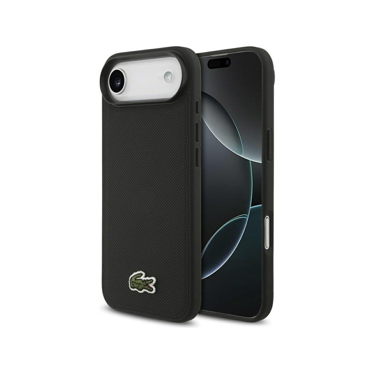 Lacoste Funda Petit Piqué para iPhone Air Compatible con MagSafe, Negro