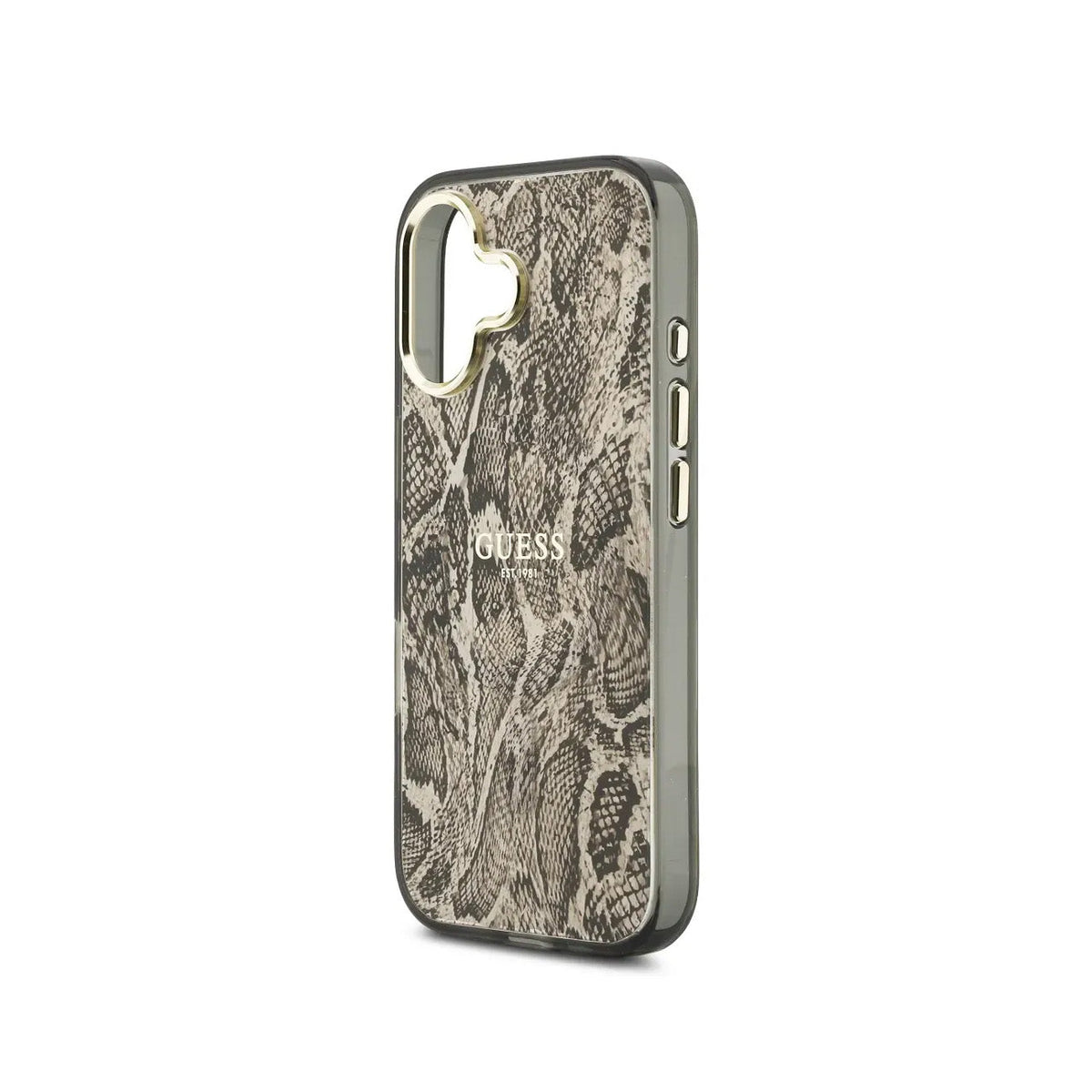 Guess Funda Estampado Pitón para iPhone 17 Compatible con MagSafe y Protección Anticaídas, Marrón