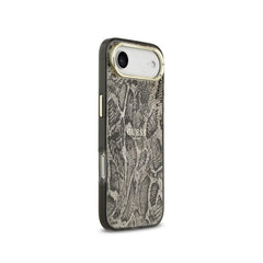 GUESS Funda para iPhone 17 Air – Carcasa PC+TPU con MagSafe Estampado Pitón Marrón, Diseño Elegante y Ajuste Preciso