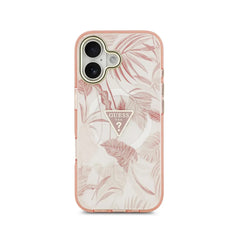 Guess Funda para iPhone 17 – Carcasa con MagSafe, Estampado Selvático Rosa, Protección Anticaídas y Ajuste Preciso
