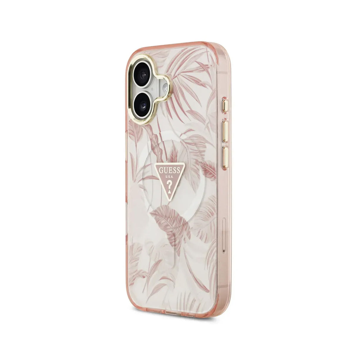 Guess iPhone 17 Case – MagSafe Compatible, Pink Jungle Print, Drop Protection, and Precise Fit