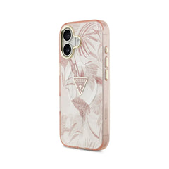 Guess Funda para iPhone 17 – Carcasa con MagSafe, Estampado Selvático Rosa, Protección Anticaídas y Ajuste Preciso