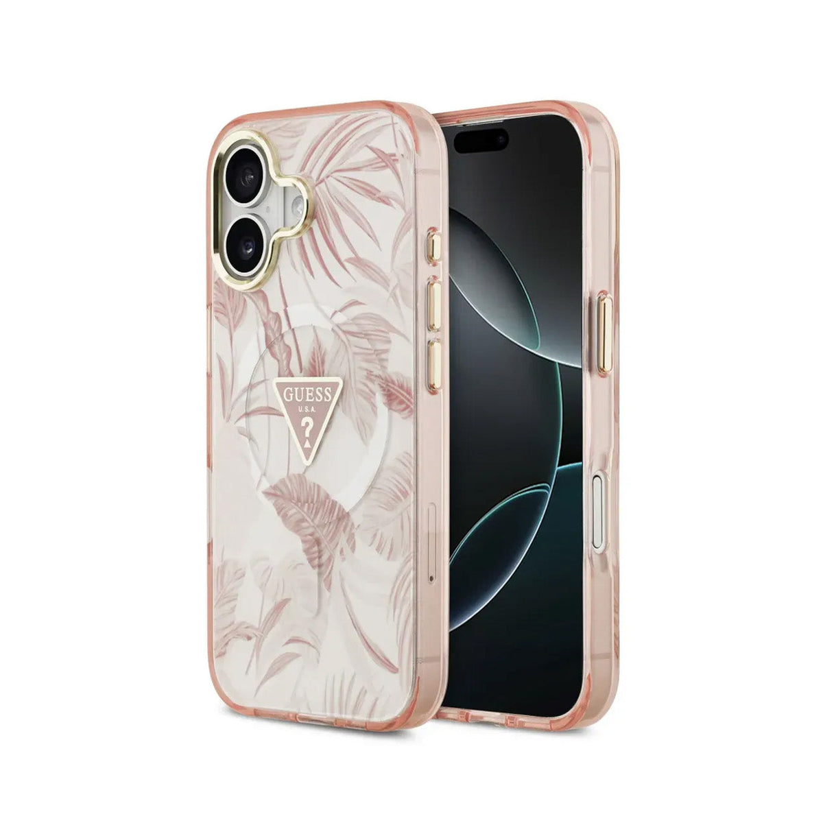Guess iPhone 17 Case – MagSafe Compatible, Pink Jungle Print, Drop Protection, and Precise Fit