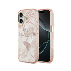 Guess Funda para iPhone 17 – Carcasa con MagSafe, Estampado Selvático Rosa, Protección Anticaídas y Ajuste Preciso