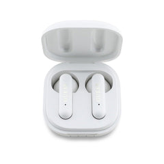 Guess Auriculares TWS Inalámbricos – Auriculares Blancos con Logo 4G Dorado, Conexión Bluetooth Estable y Estuche de Carga