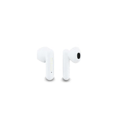 Guess Auriculares TWS Inalámbricos – Auriculares Blancos con Logo 4G Dorado, Conexión Bluetooth Estable y Estuche de Carga