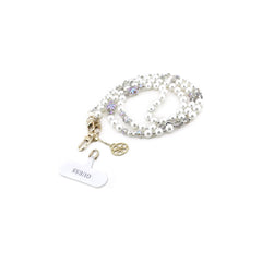 GUESS Correa Universal para Teléfono – Cadena con Perlas y Charms, Diseño Elegante y Sujeción Segura