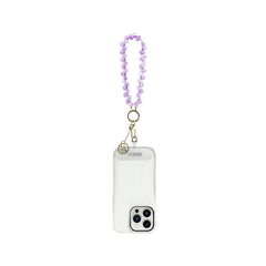GUESS Correa de Muñeca – Pulsera Morada con Cristales y Charms, Diseño Elegante y Sujeción Segura