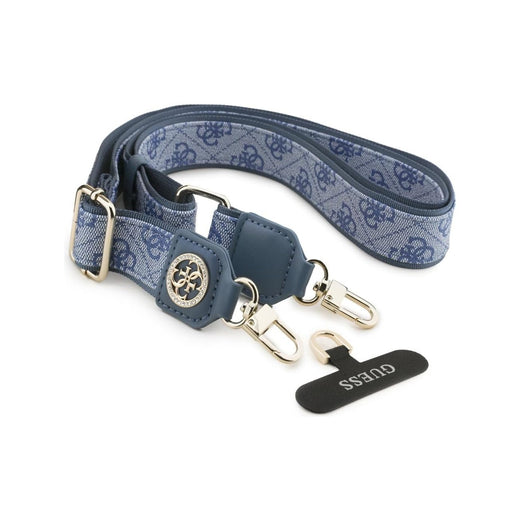 Guess Correa Universal para Móvil de Polipiel con Logo Strass, Azul