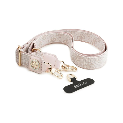 Guess Correa Universal para Móvil de Polipiel con Logo Strass, Rosa