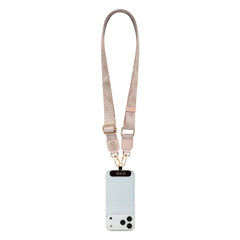 Guess Correa Universal para Teléfono – Correa de Polipiel Rosa con Logo de Strass, Sujeción Segura y Diseño Elegante
