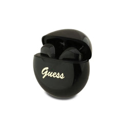 GUESS Auriculares TWS – Inalámbricos Negros Redondos con Logo Estampado, Diseño Compacto y Sonido Claro