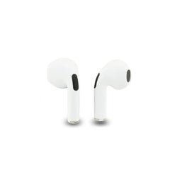 GUESS Auriculares TWS – Inalámbricos Blancos Redondos con Logo Estampado, Diseño Compacto y Sonido Claro