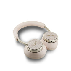 Guess Auriculares Bluetooth de Diadema – Cascos de Polipiel Rosa con Logo 4G Clásico, Conexión Inalámbrica Estable y Diseño Elegante