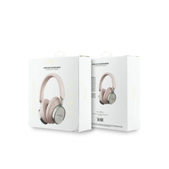Guess Auriculares Bluetooth de Diadema – Cascos de Polipiel Rosa con Logo 4G Clásico, Conexión Inalámbrica Estable y Diseño Elegante