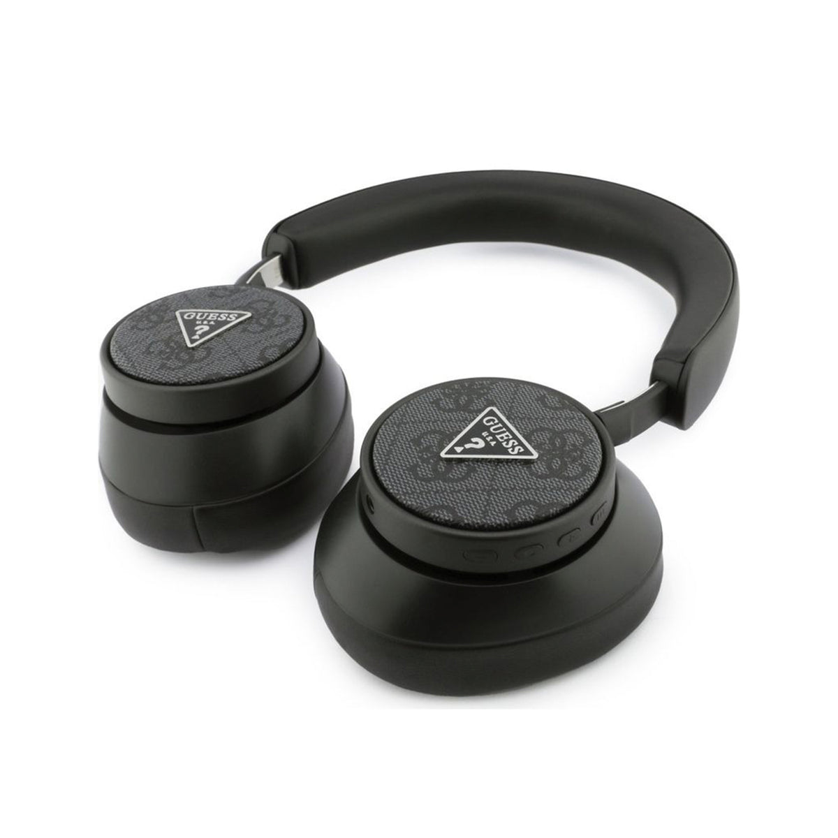 GUESS Auriculares Bluetooth con Logo Triangular, Negro