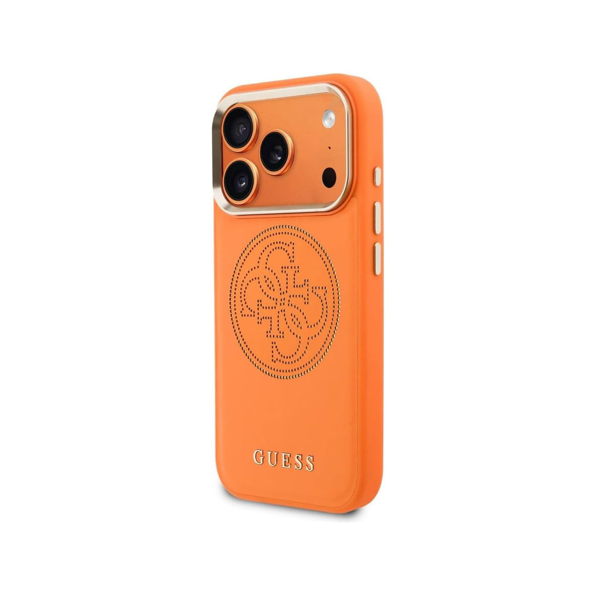 Guess iPhone 17 Pro Case – Perforated 4G Case with MagSafe Orange, Drop Protection and Precise Fit